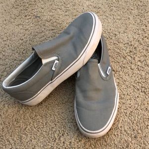 DOVE GREY SLIP ON VANS